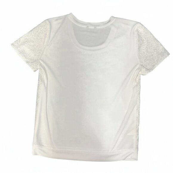 Ann Taylor White Floral Lace Short Sleeve Top - Picture 8 of 8
